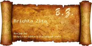 Brichta Zita névjegykártya